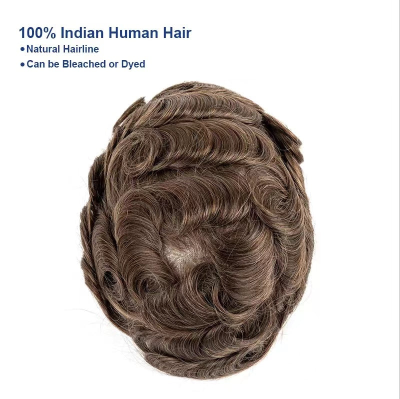 Human Hair Toupee Full Lace Men Toupee