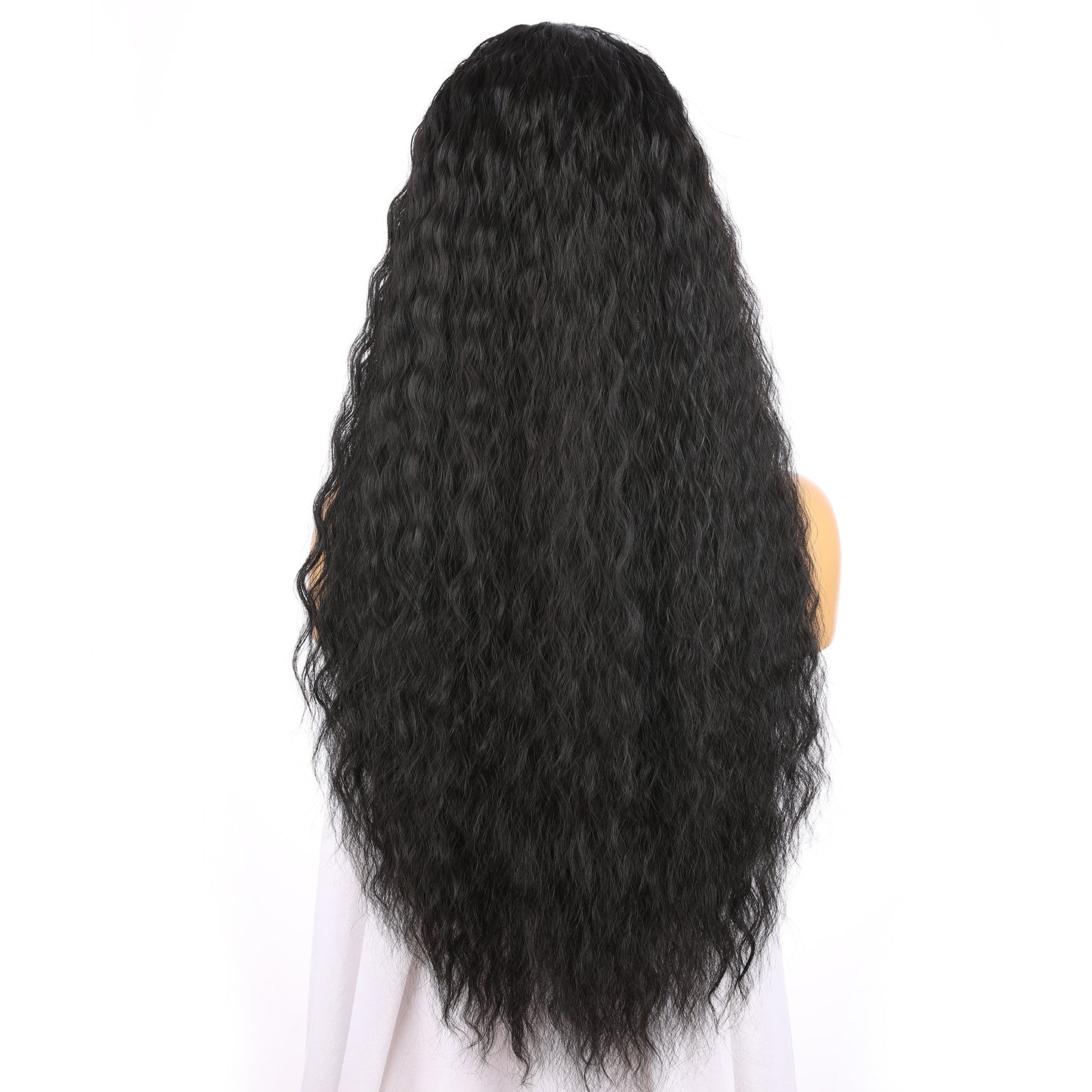 Custom Wholesale Extra Long Wave Curly 100% Human Hair Lace Women Wig