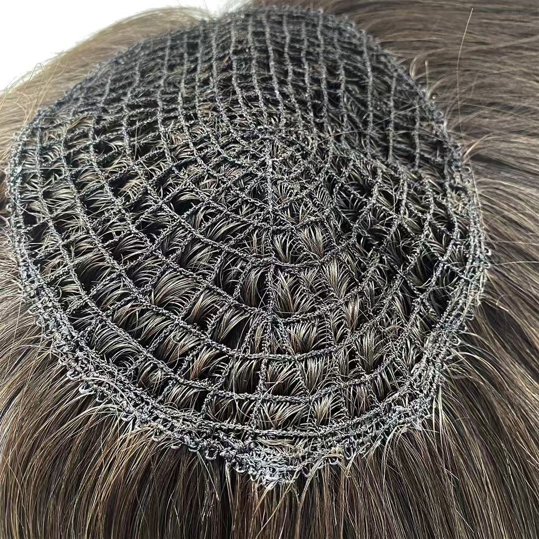 Custom 12 A 13 A Grade Human Hair Topper Fishnet Base Hair Topper