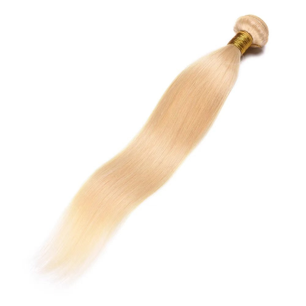 613 Blonde Human Hair Bundle Round Top Hair Bundle Weft