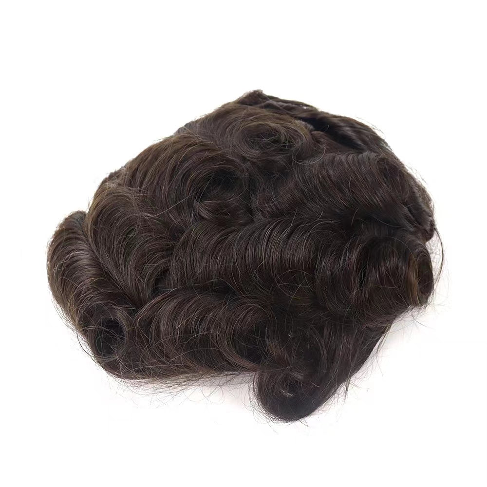 Human Hair Men Toupee Lace With PU Hollywood Toupee