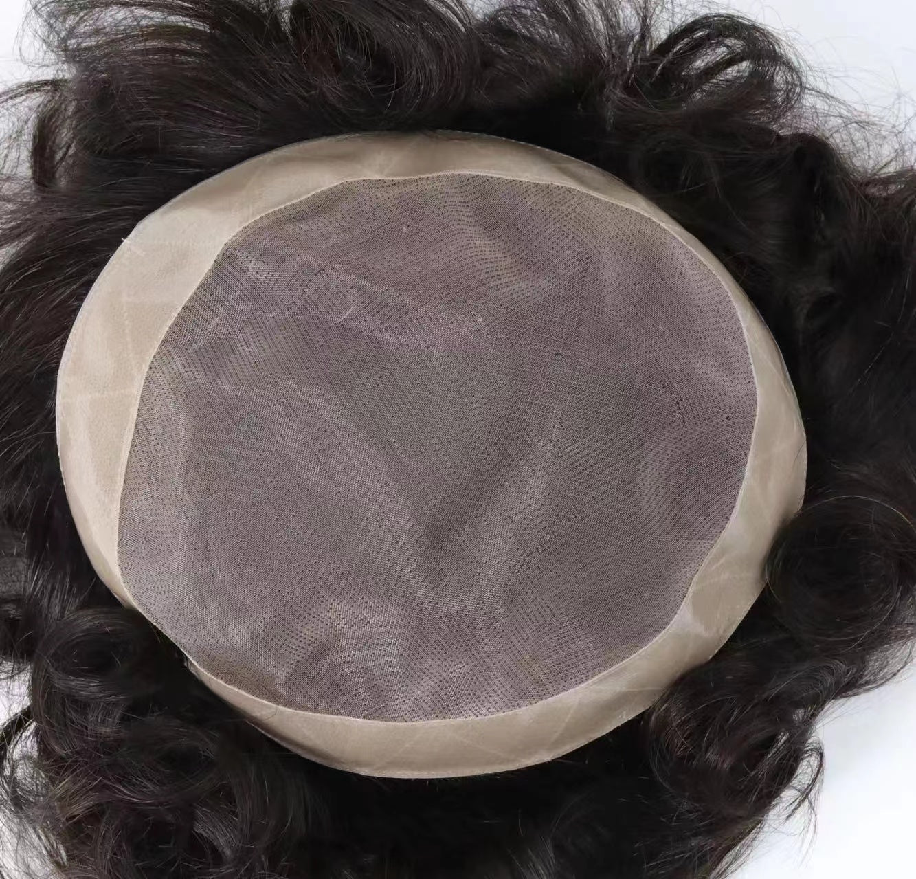 Custom Human Hair Men Toupee PU with Lace Type Toupee