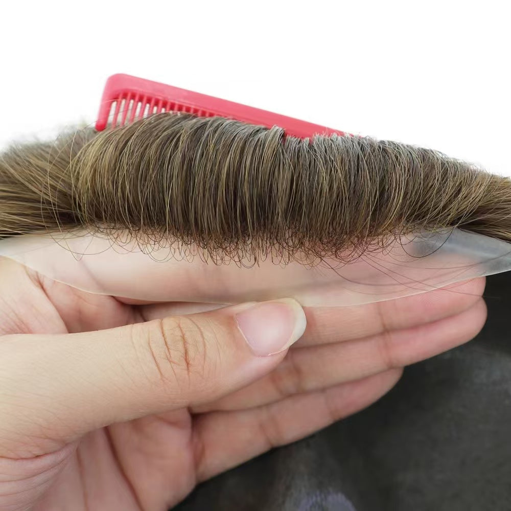 Custom 12 A 13 A Human Hair Women Topper Thin 0.02MM PU Skin Base Toupee