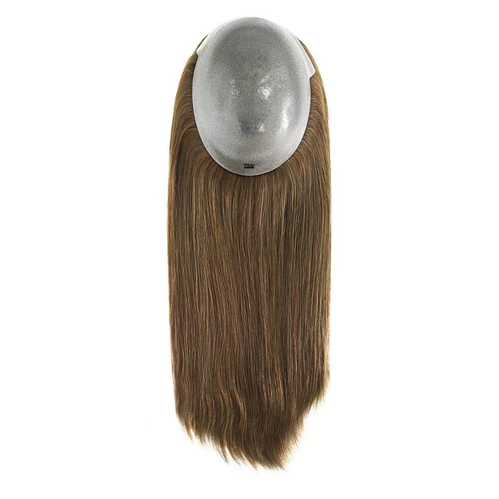 Custom 12 A 13 A Human Hair Women Topper Thin 0.02MM PU Skin Base Toupee