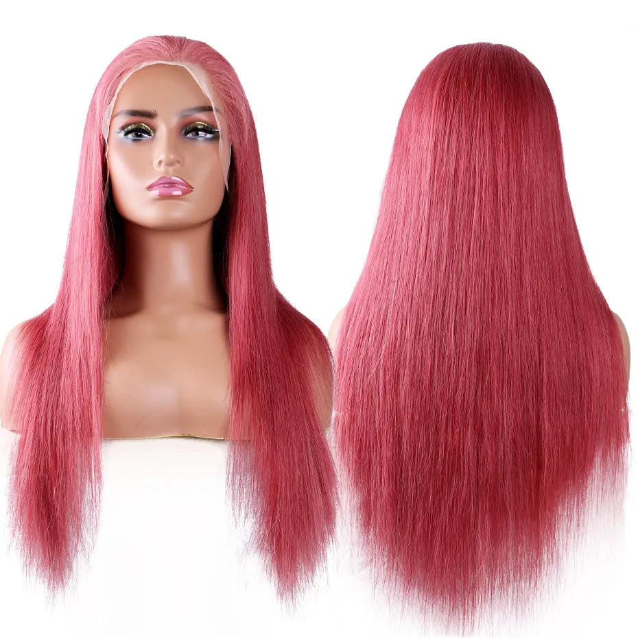 Custom Wholesale Pink Human Hair Lace Wig