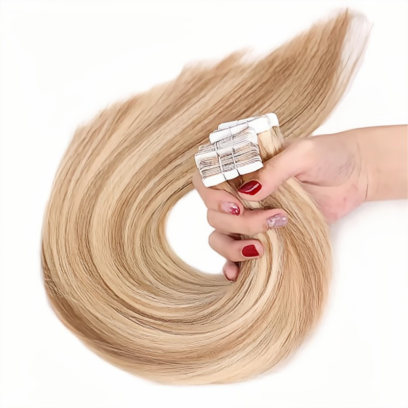 Tape In 100% Remy Virgin Human Hair Invisible Extension 1 CM Tape 0.4 CM Tape