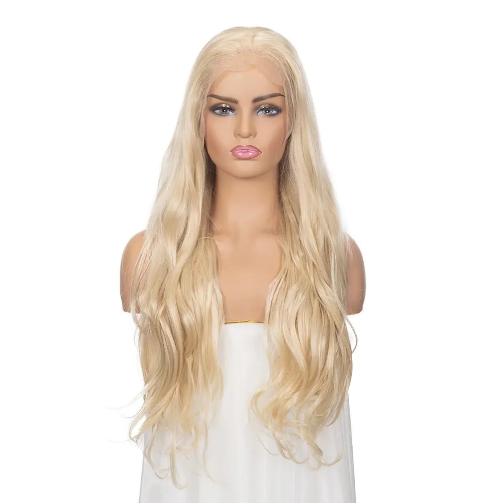 613 Blonde Human Blend Hair Lace Front Women Wig wigworld