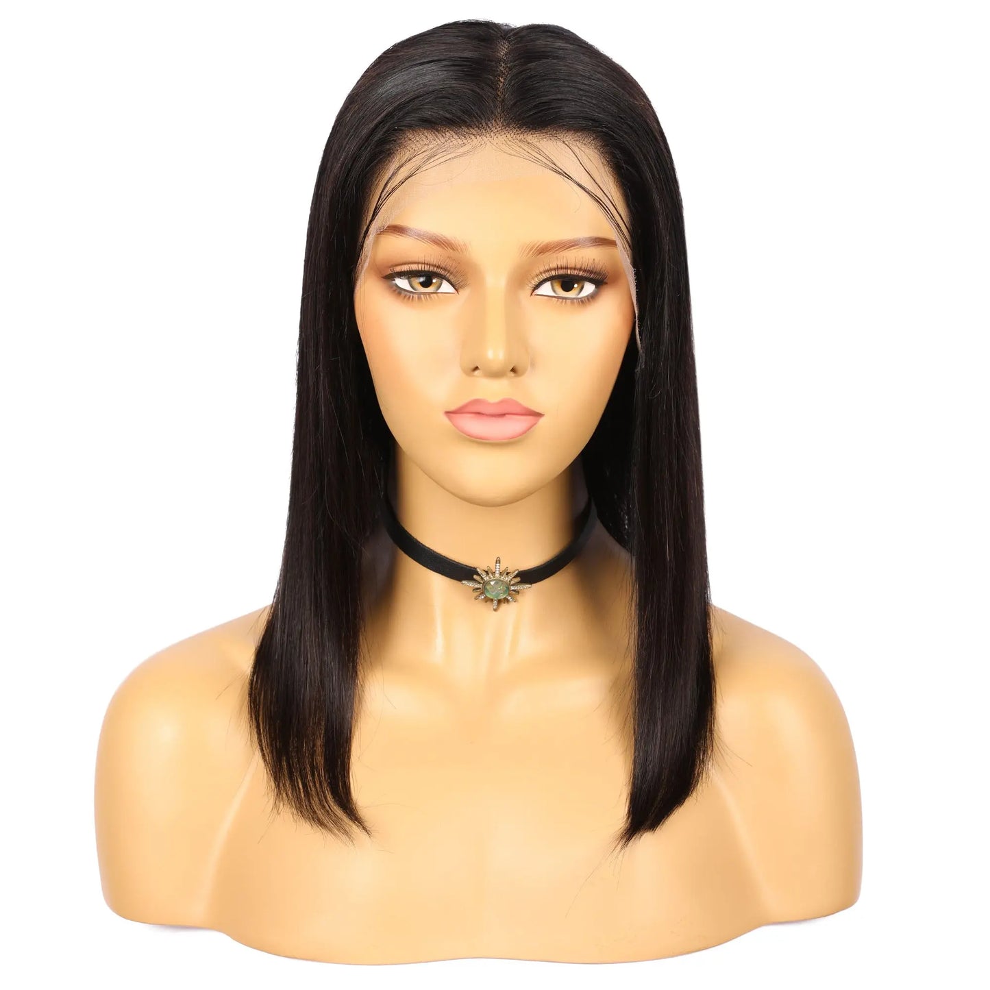 Black Human hair Bob style  Lace Front Women Wig wigworld