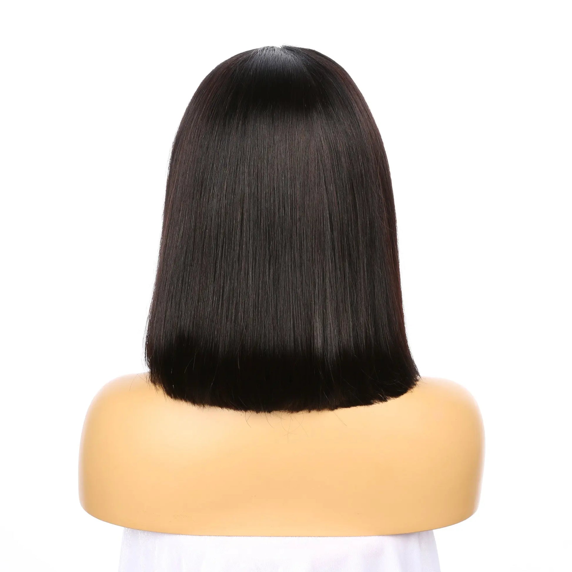 Cusom Wholesale Black Mixed Human Hair Lace Front Women Bob Wig wigworld