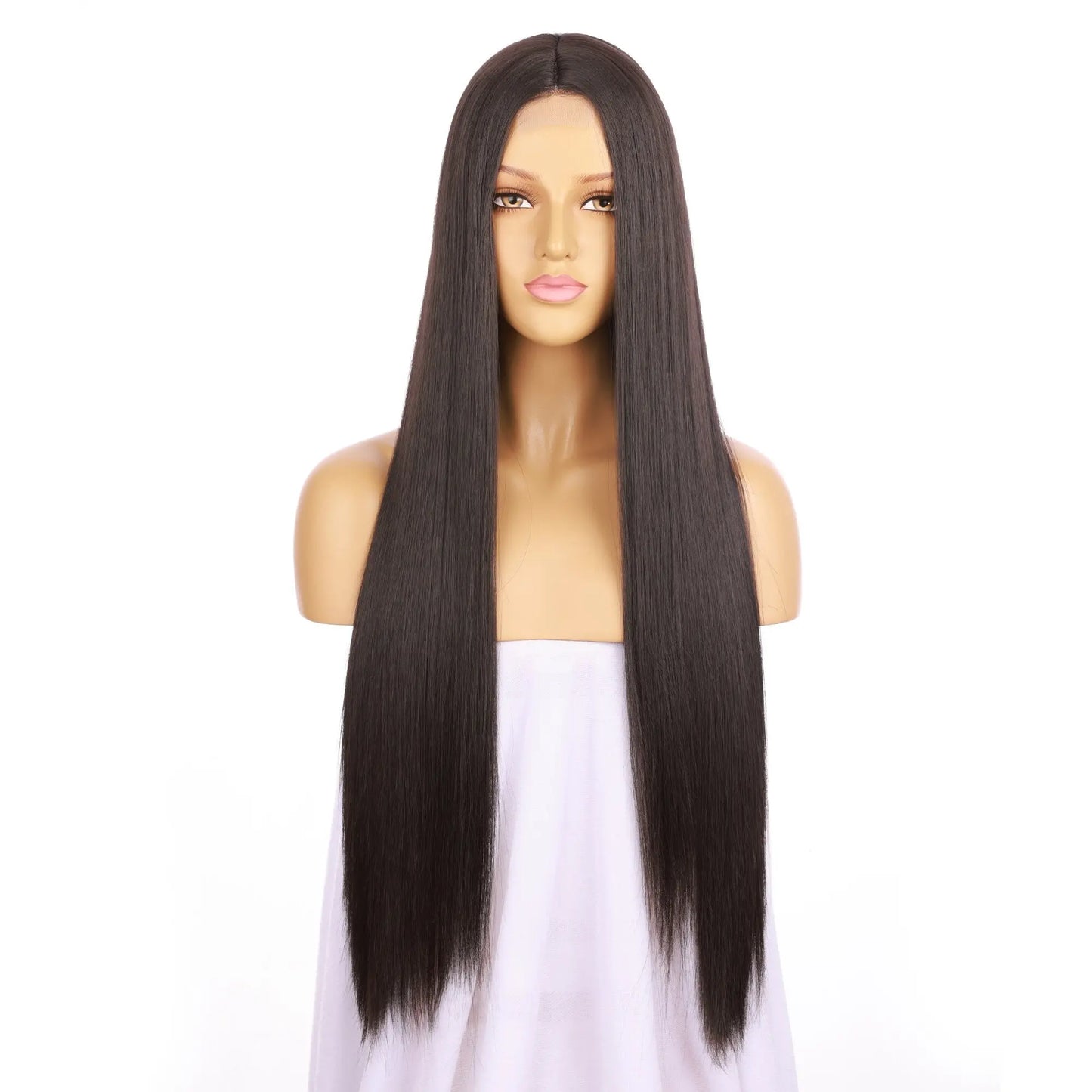 Cusstom Wholesale Dark Brown Synthetic Hair U Part Lace Wig wigworld