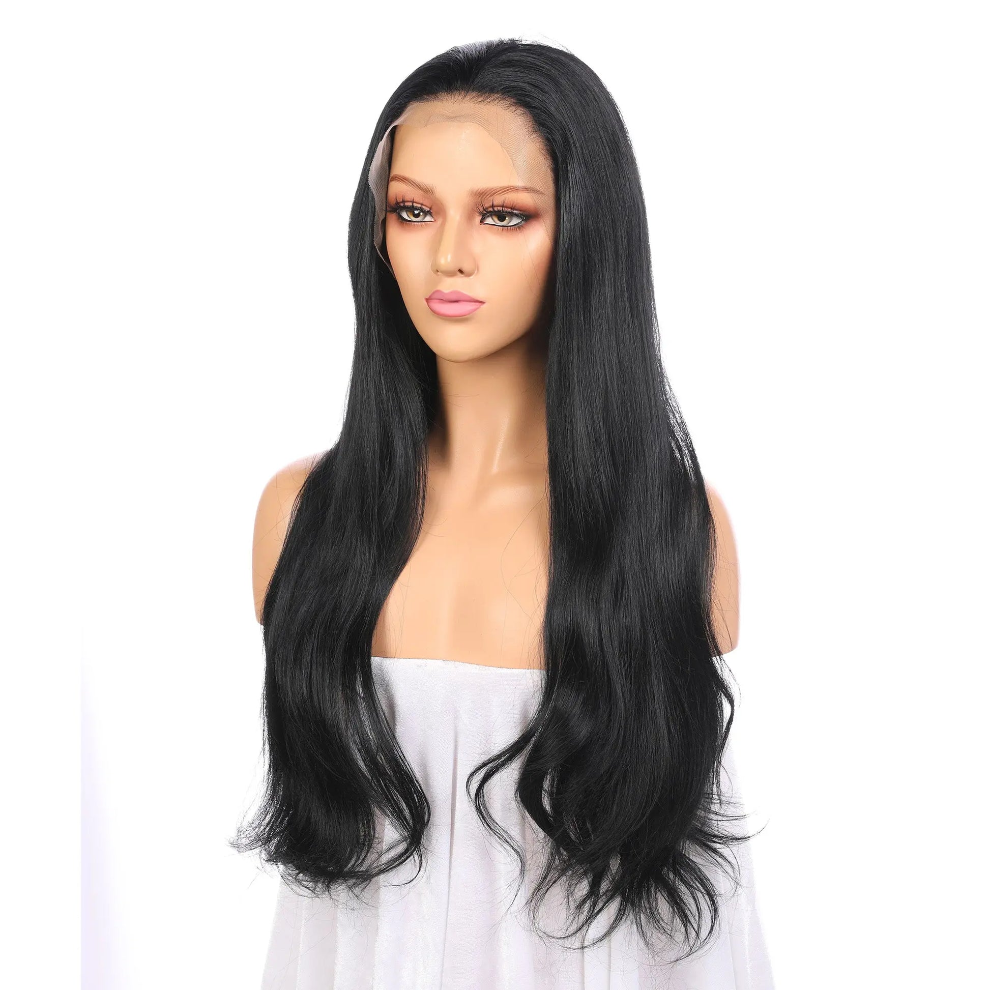 Custom Black  Human Blend Hair Lace Wig For Wig Wholesalers wigworld