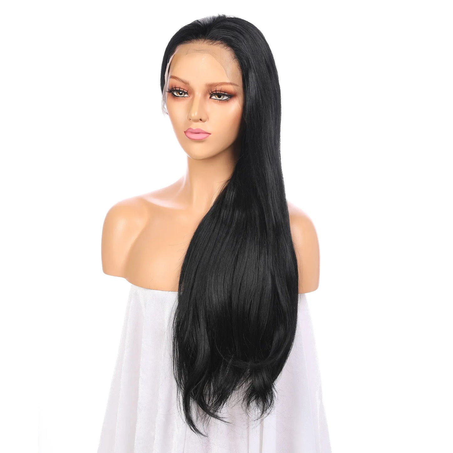 Custom Black  Human Blend Hair Lace Wig For Wig Wholesalers wigworld