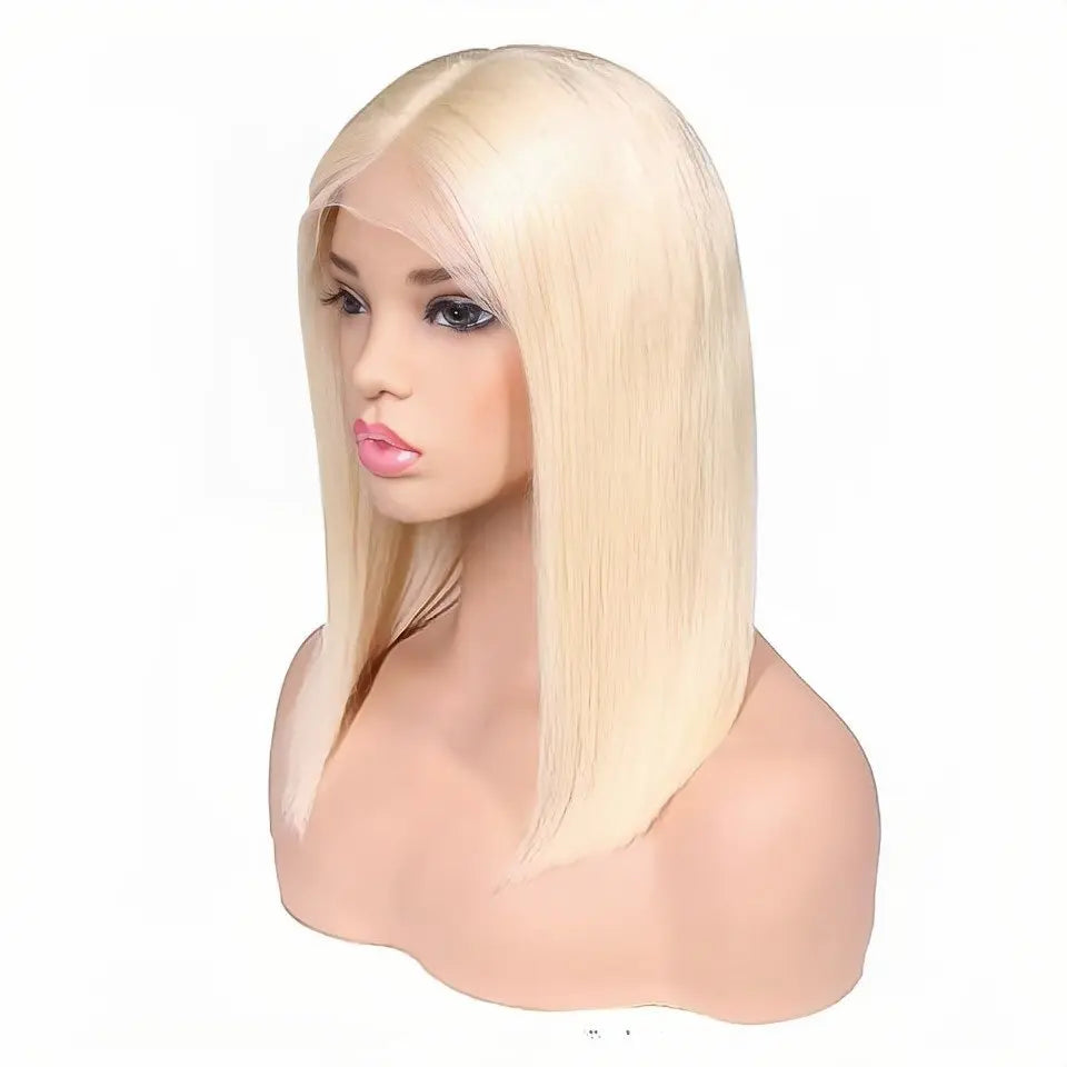 Custom Wholesale 613 Blonde Mixed Human Hair Lace Front Bob Women Wig wigworld