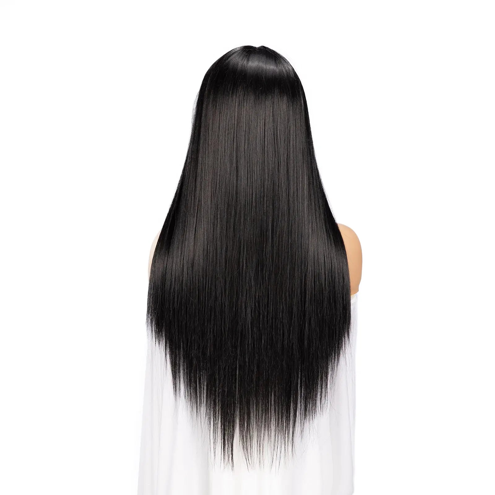 Custom Wholesale Black Synthetic Hair Lace Front Wig Heat Resistant Hair Lace Wig wigworld