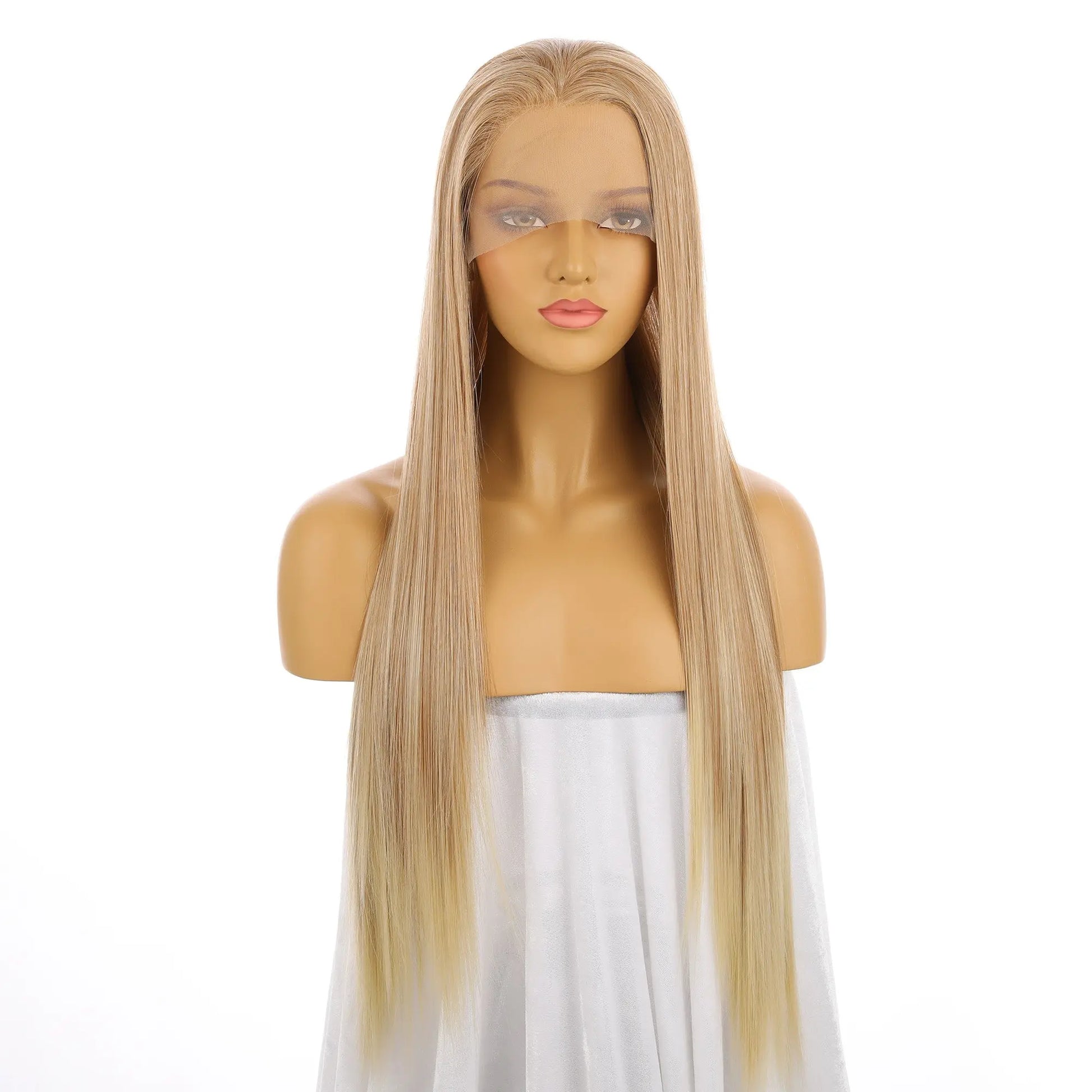 Custom Wholesale Human Blend Hair Lace Wig Mixed Brown Blonde Hair Wig wigworld