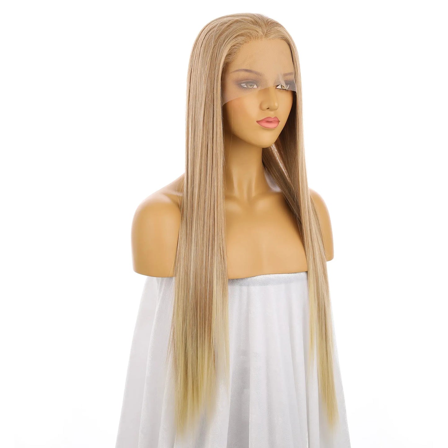 Custom Wholesale Human Blend Hair Lace Wig Mixed Brown Blonde Hair Wig wigworld