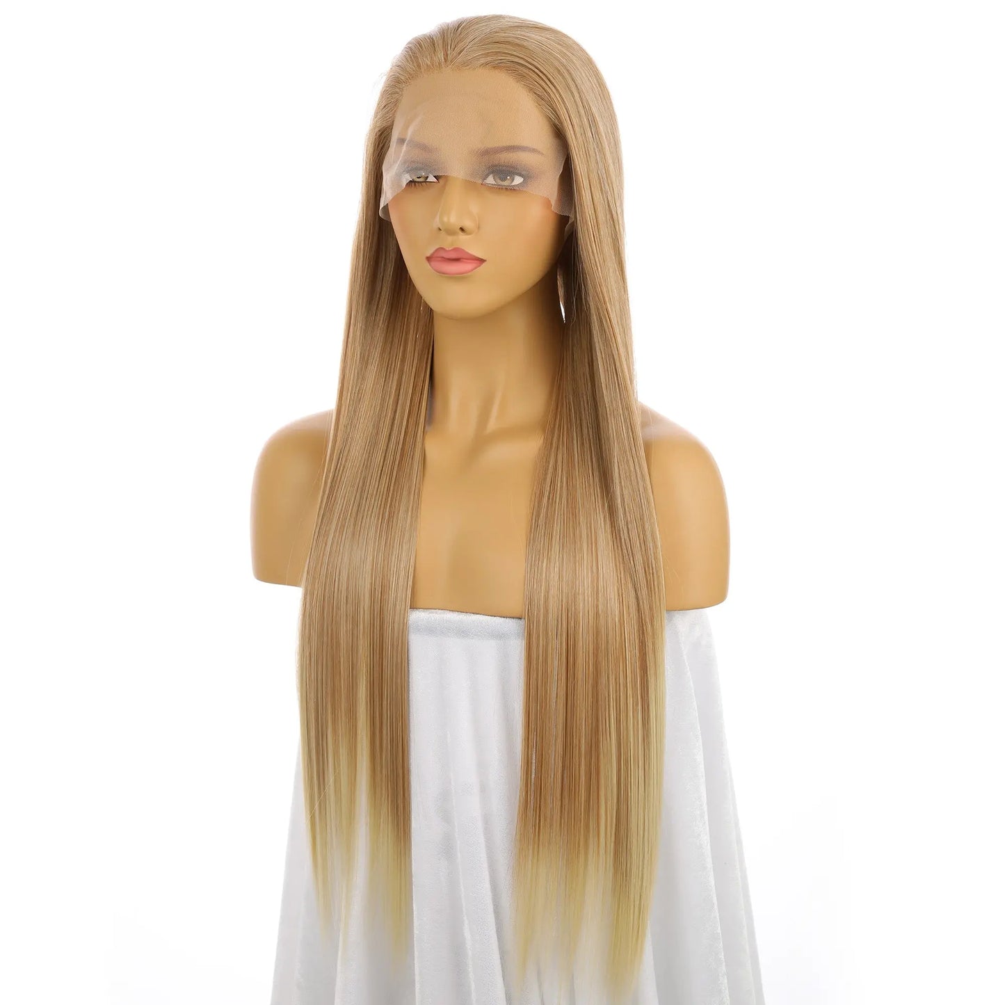 Custom Wholesale Human Blend Hair Lace Wig Mixed Brown Blonde Hair Wig wigworld