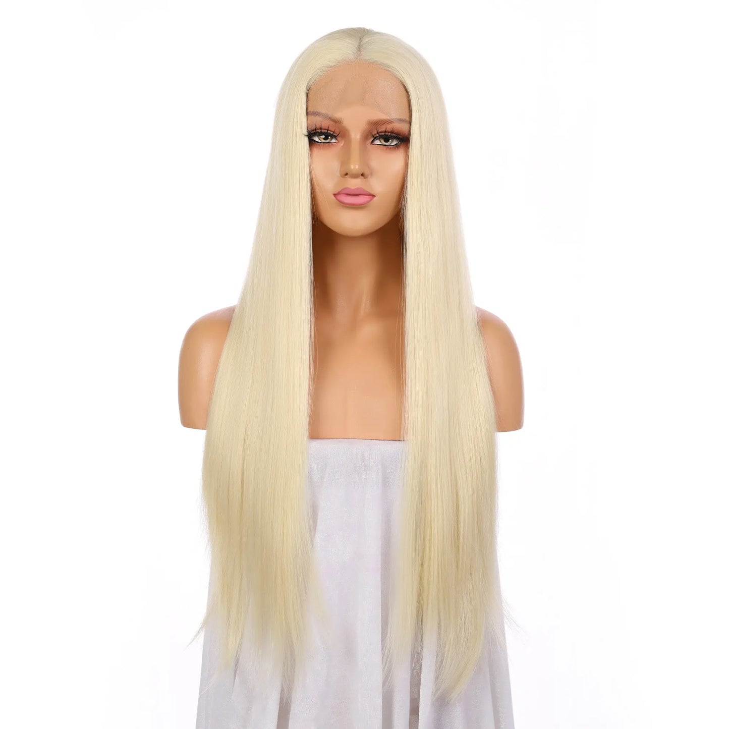 Custom Wholesale Synthetic Hair Lace Front Wig,613 Blonde Synthetic Hair Lace Wig wigworld