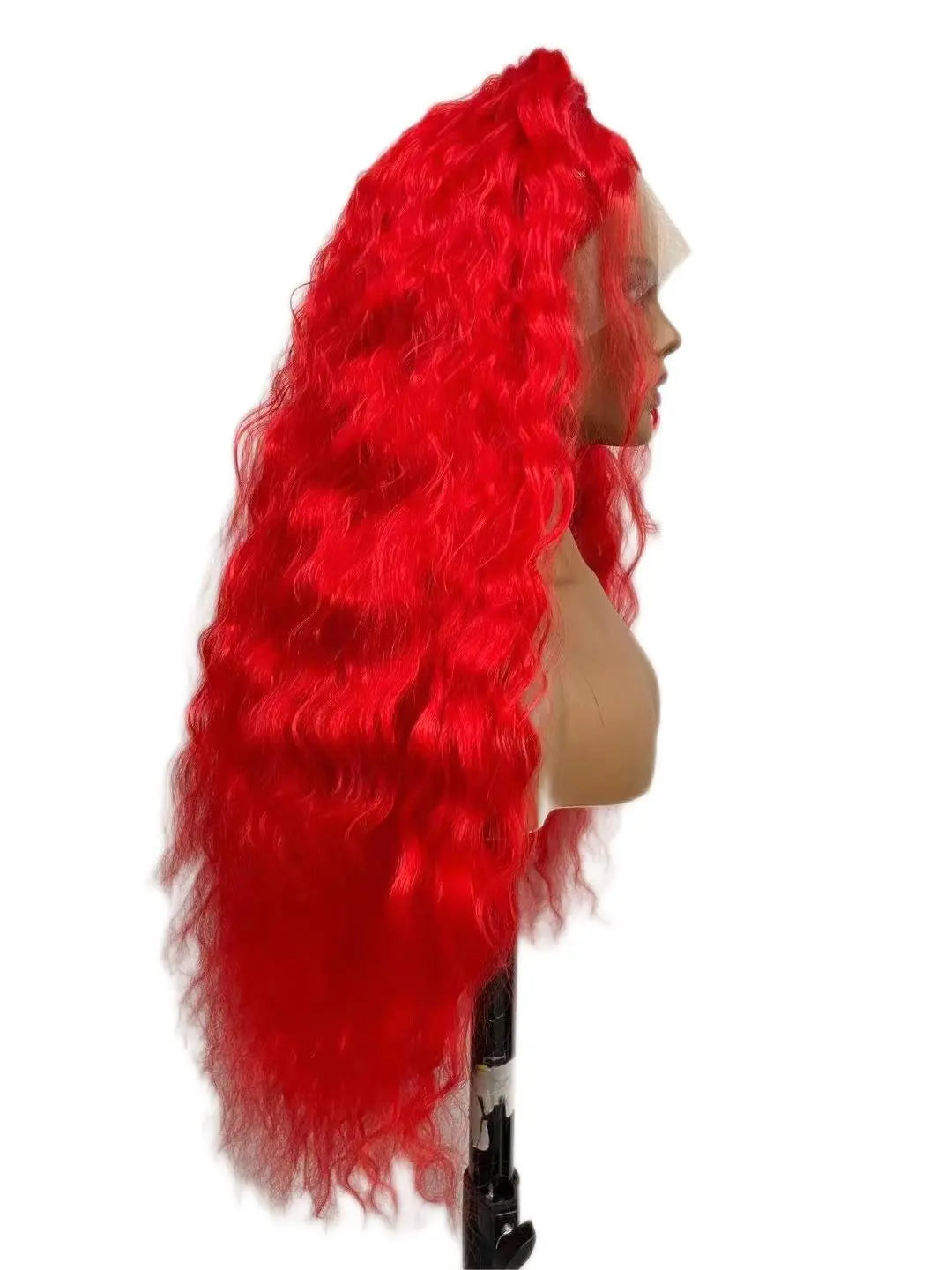 Custom Wholesale Synthetic Hair Lace Wig ,Long Hair Length Hot Red Hair Lace Women Wig wigworld