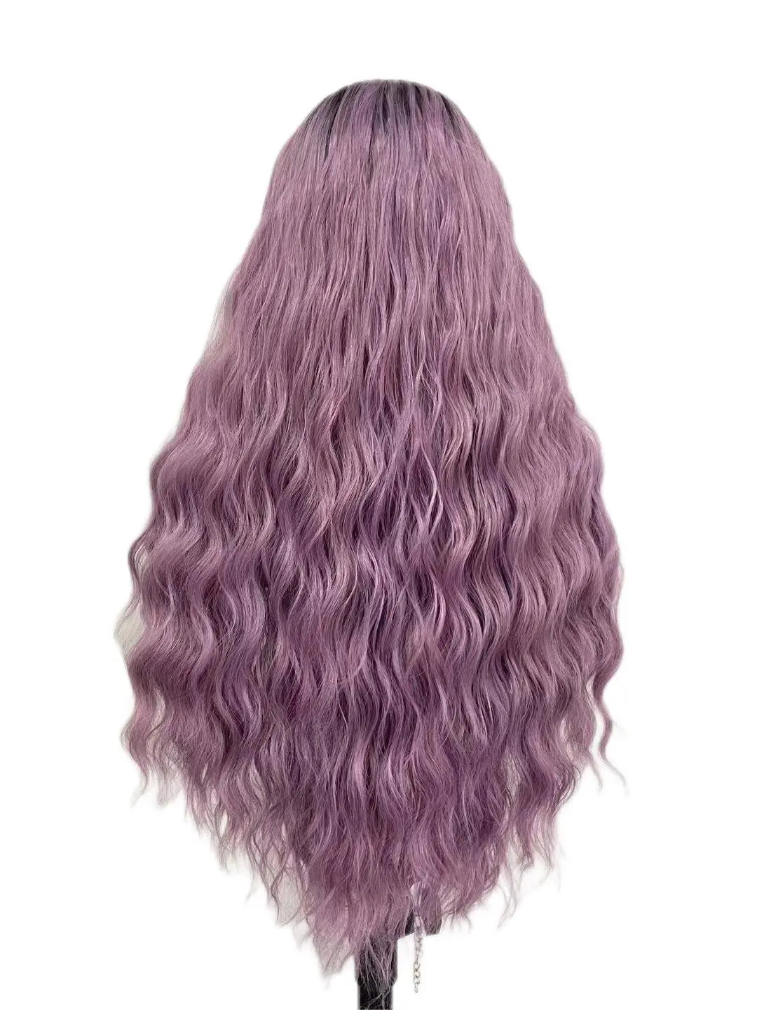 Custom Wholesale Synthetic Hair Lace Wig ,Long Hair Length Ombre Purple Hair Lace Women Wig wigworld