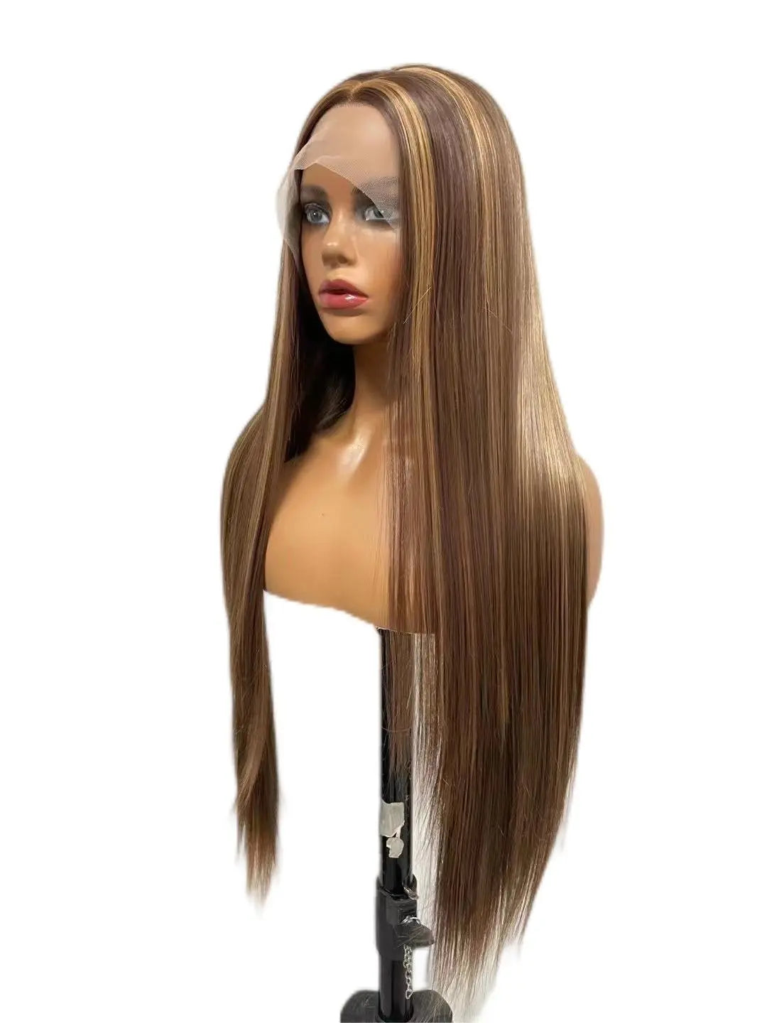 Custom Wholesale Synthetic Hair Lace Wig ,Mixed Brown Blonde Hair Lace Women Wig wigworld