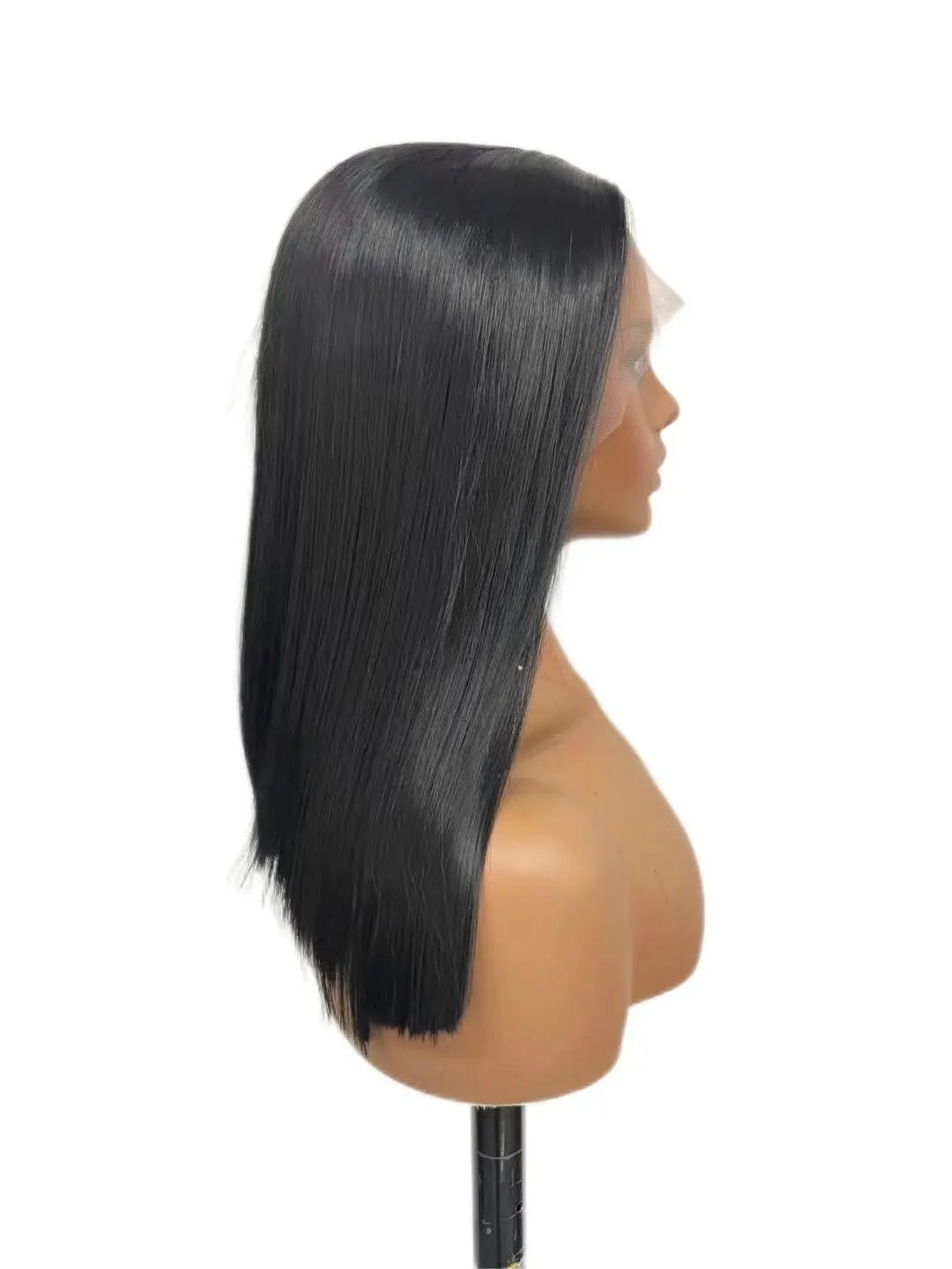 Custom Wholesale Synthetic Hair Lace Wig Short Hair Length Black