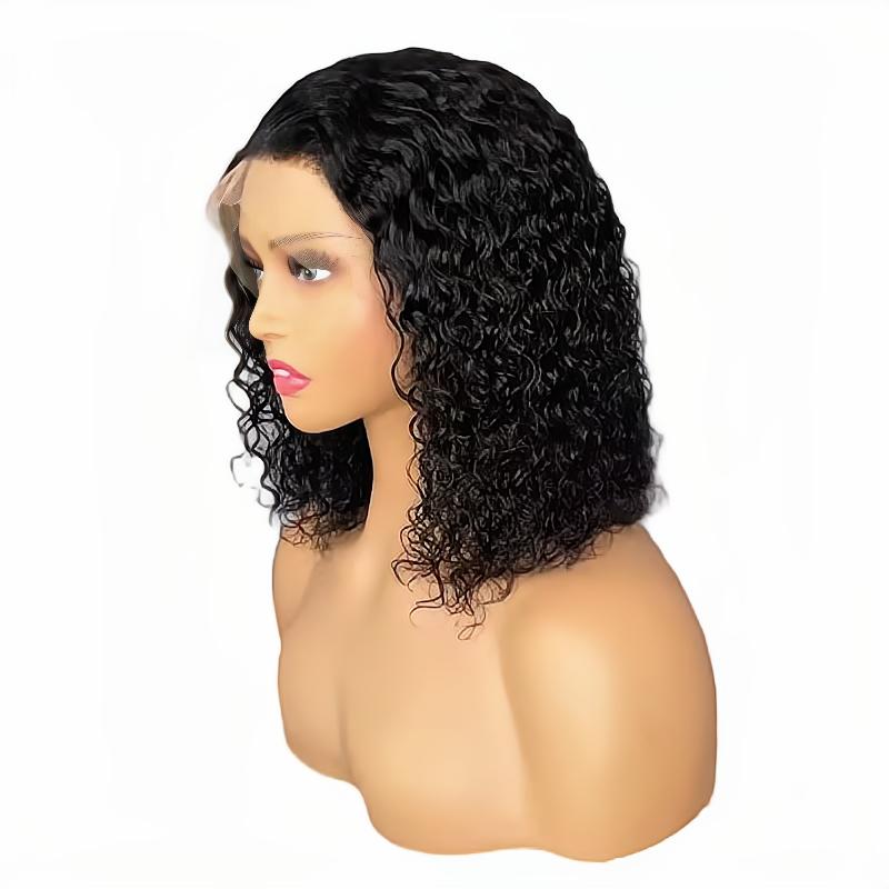 10 A Cheap 100% Human Hair Lace Front Bob Wig Wave Type