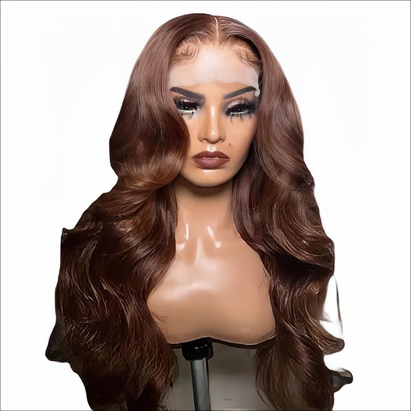 Custom Wholesale Dark Brown 100% Human Hair Lace Wig